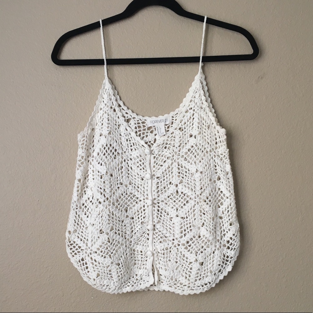 Forever 21 Crochet Knit Cami Top